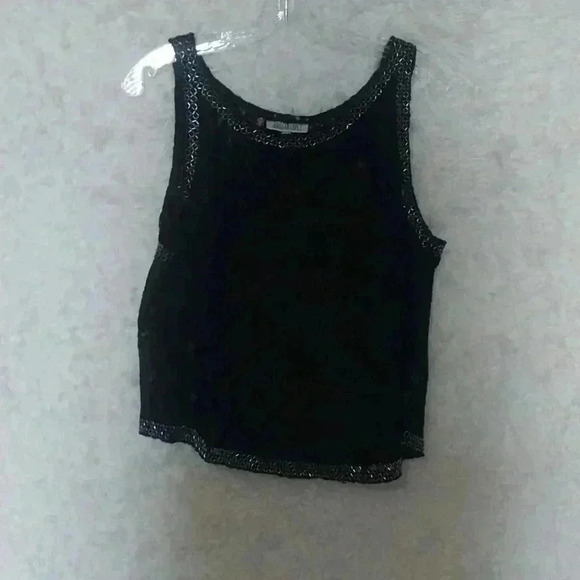 JENNIFER LOPEZ BLACK LACE TANK SIZE MEDIUM - Picture 1 of 5